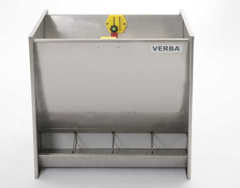 A00-1137 SL473D en acier inoxydable : mangeoire à aliments secs pour porcelets en acier inoxydable Mangeoire en acier inoxydable pour porcelets, 4 compartiments