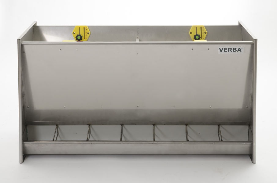A00-1133 SL773D en acier inoxydable : mangeoire à aliments secs pour porcelets en acier inoxydable Mangeoire double en acier inoxydable pour porcelets, pour aliments secs