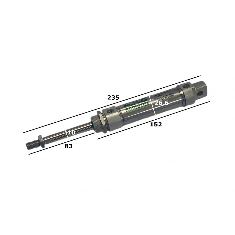 Cylindre de 50 mm en acier inoxydable pour Variomix Cylindre pour porcherie 50 mm Variomix