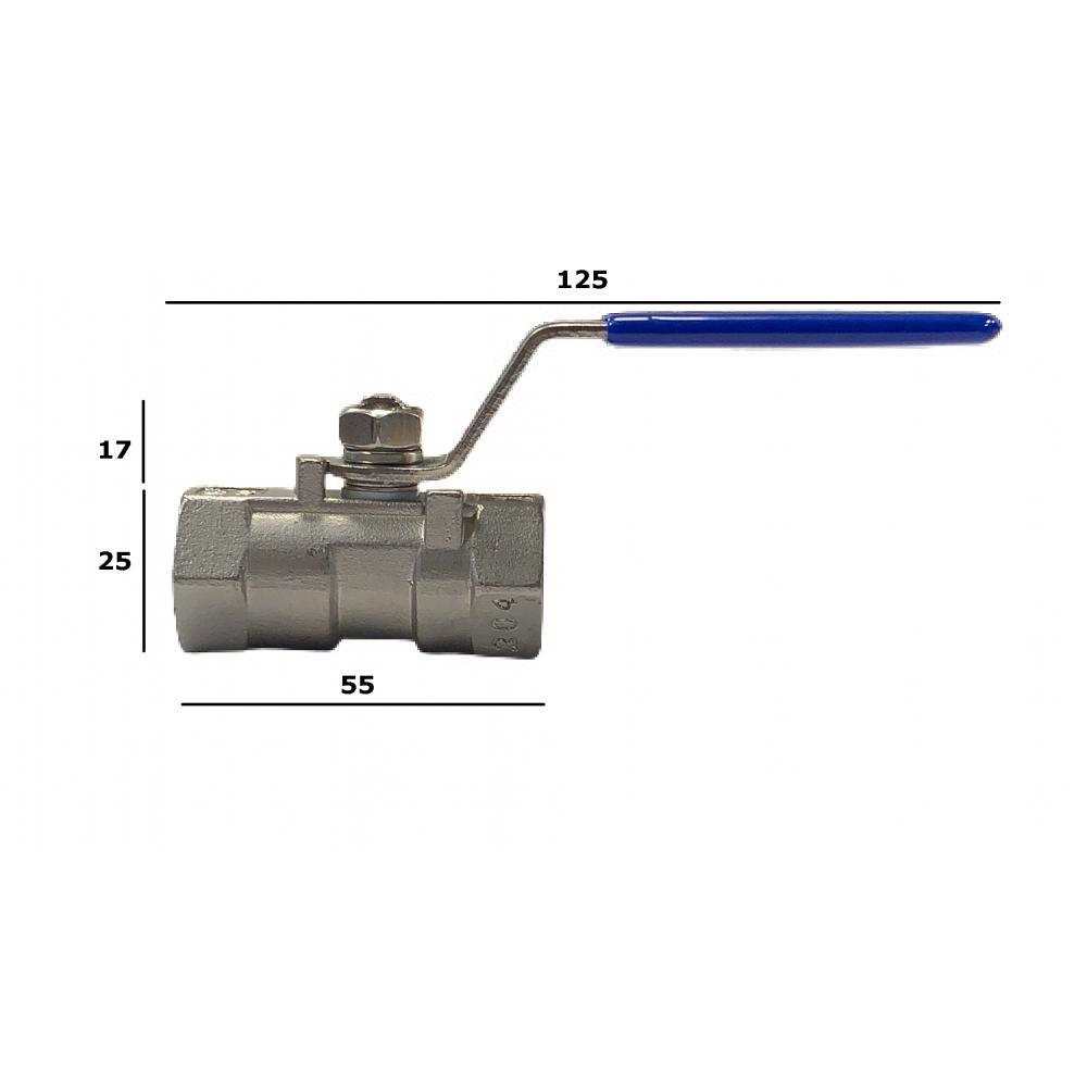 Robinet à boisseau sphérique en acier inoxydable avec cotes Robinet à boisseau sphérique en acier inoxydable