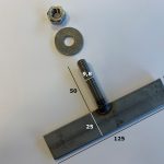 fixation pour grille M10x50 avec matériel de fixation