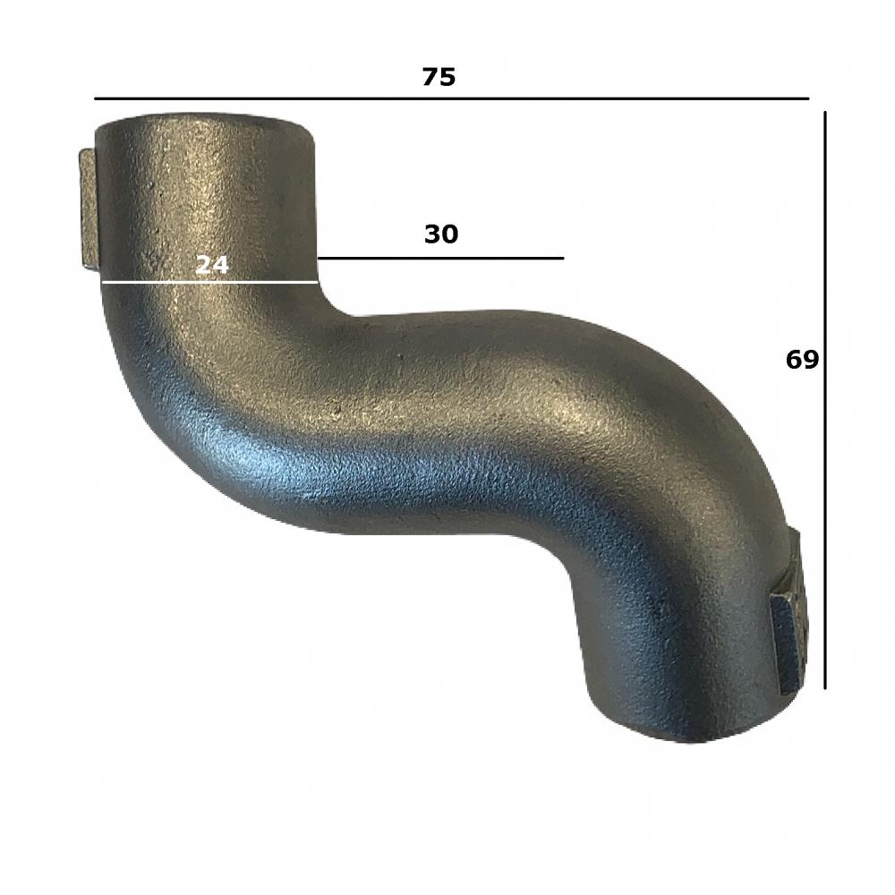 Coude en S en acier inoxydable, torsadé, 1/2" Coude en S en acier inoxydable 1/2", torsadé