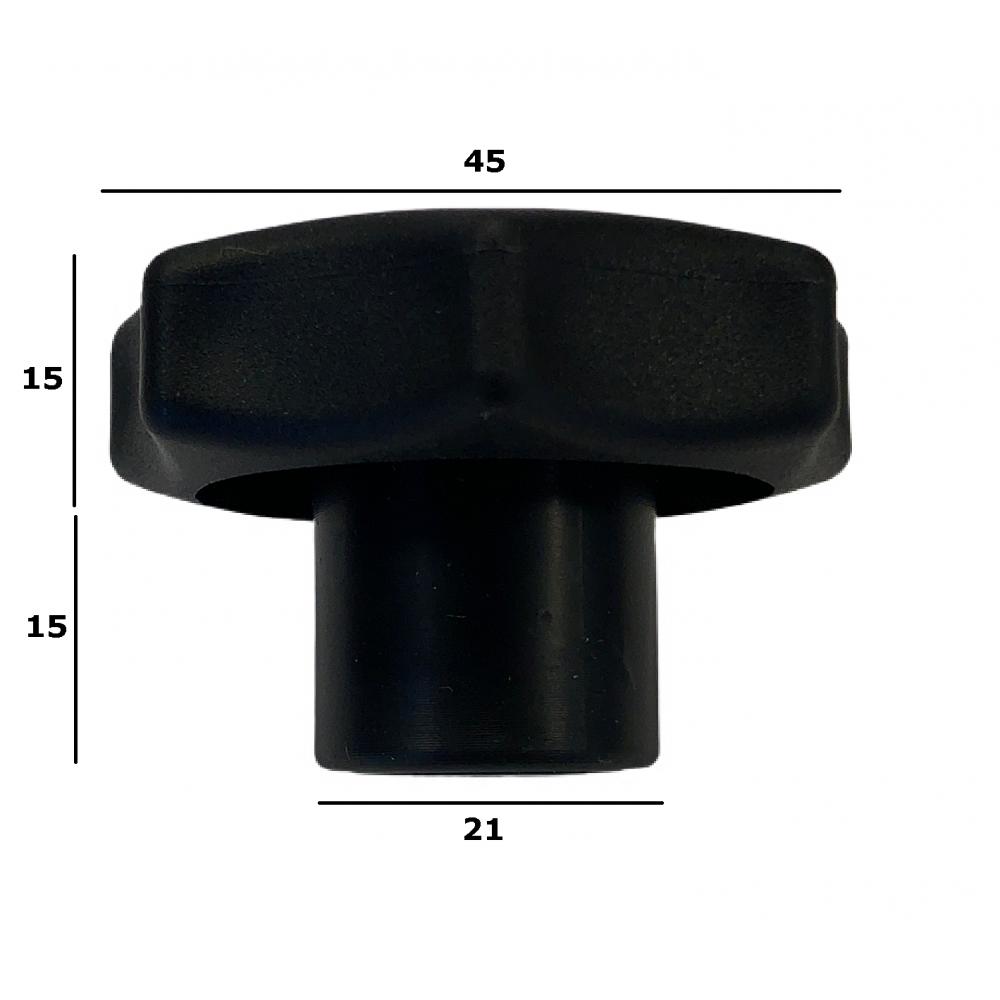 Bouton M8 en plastique avec graduations Bouton étoilé M8 en plastique