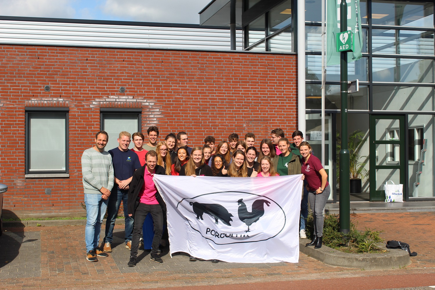 Photo de groupe « Porculum » à l'université de Wageningen